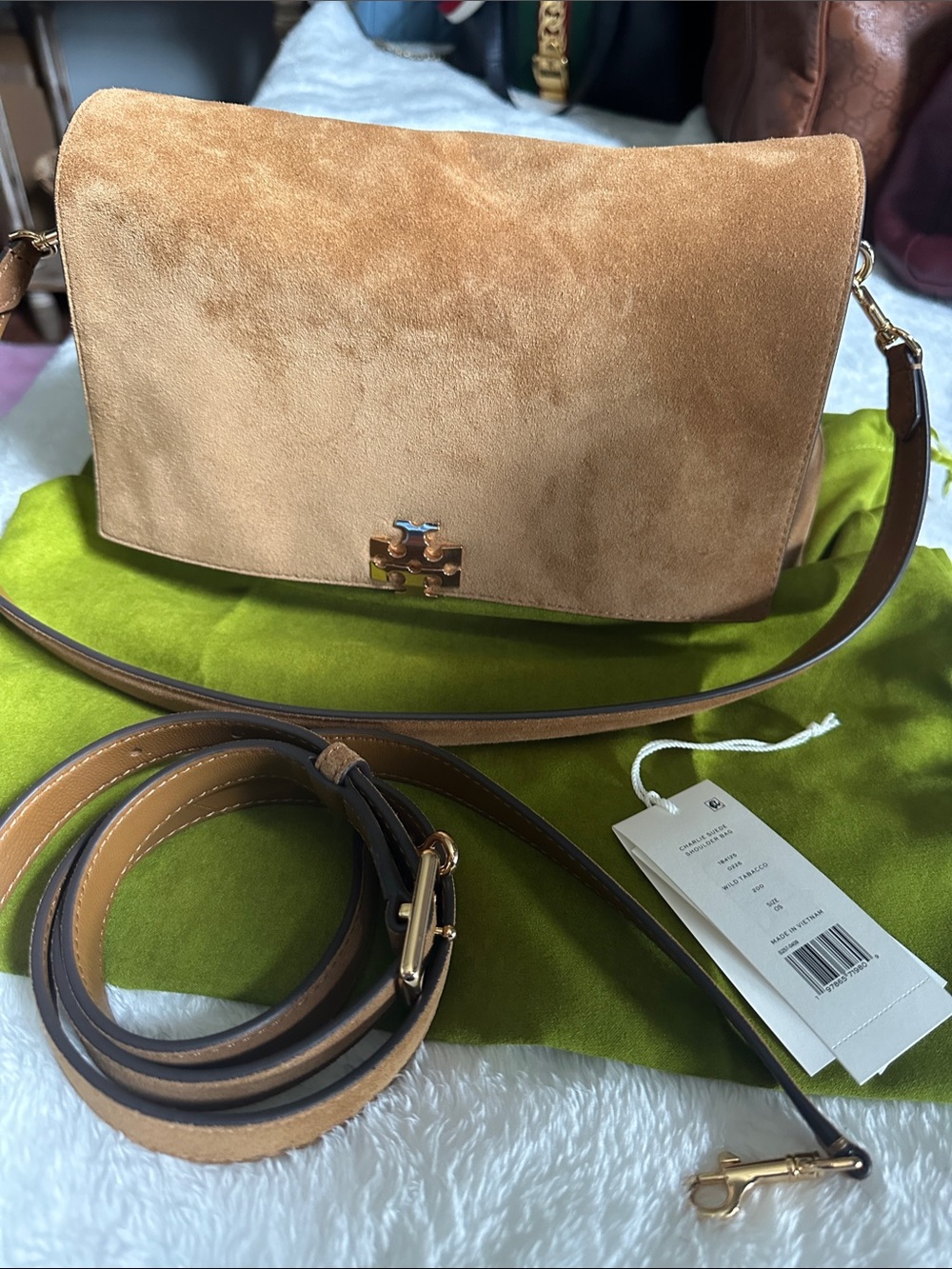 Tory Burch Charlie Suede shoulder bag